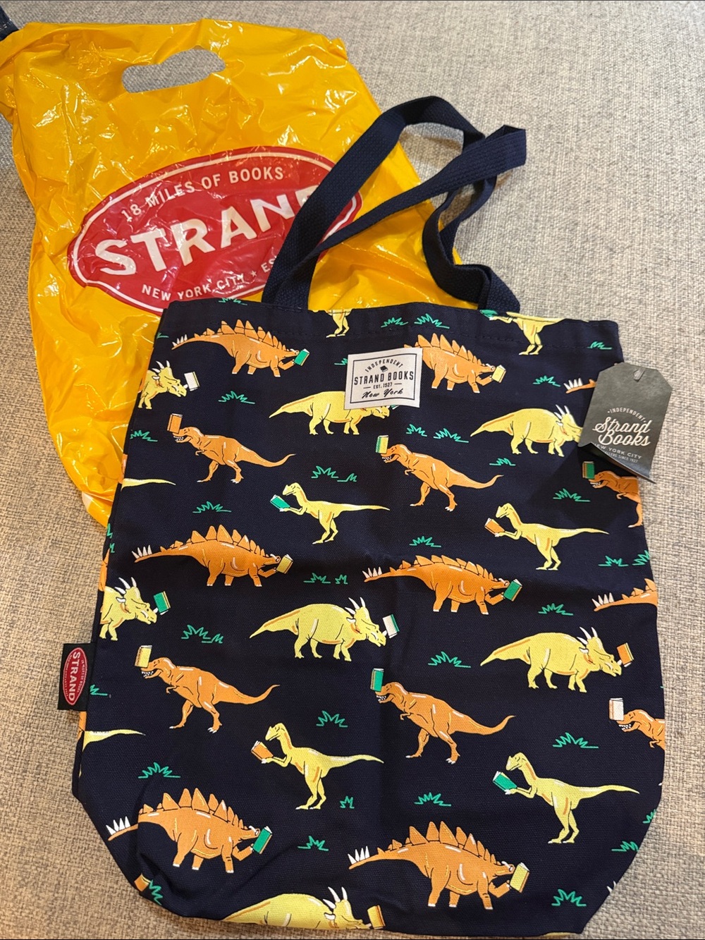 NWT, Strand Bookstore Dinosaur Tote Bag